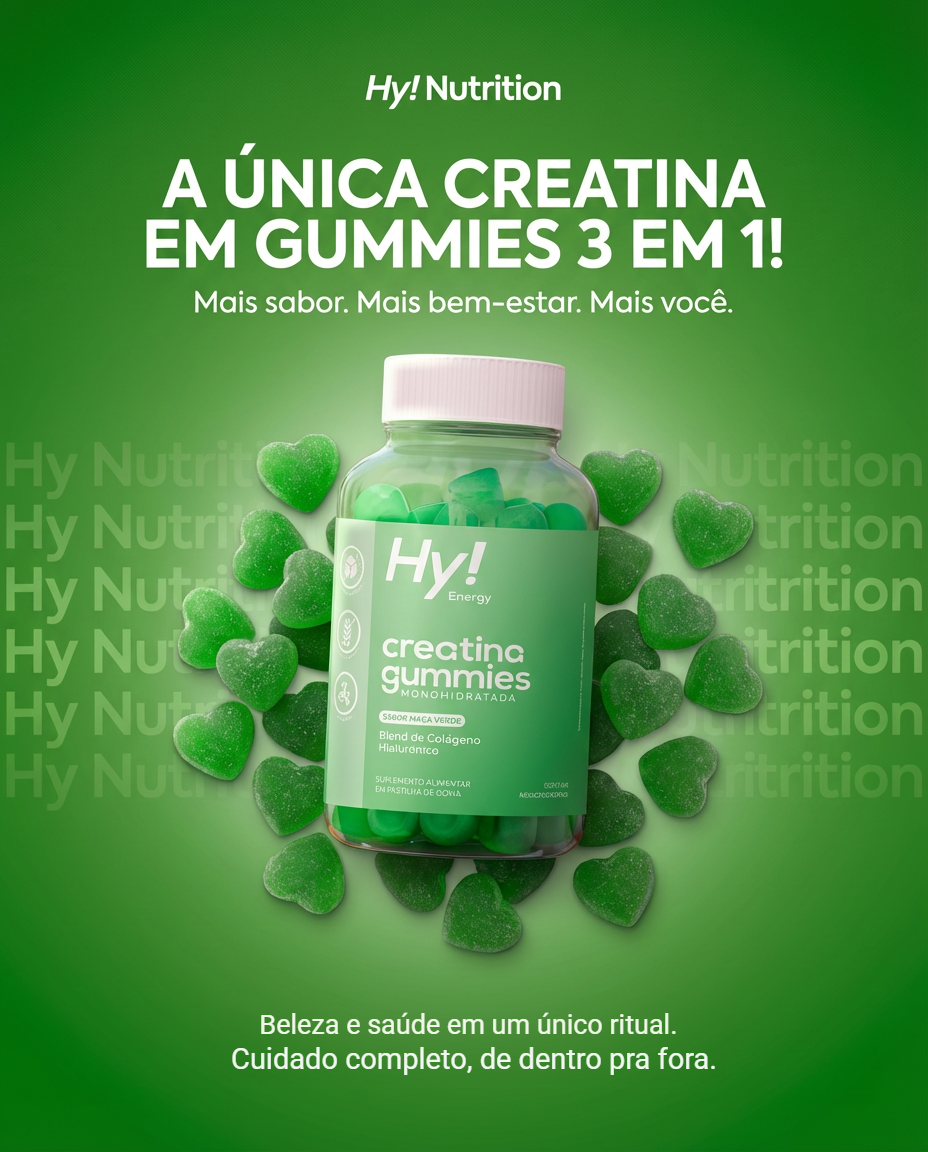 [COMPRE 1 GANHE OUTRA] Creatina 3 em 1 - Com Colágeno e Ácido Hialurônico Hy Nutrition