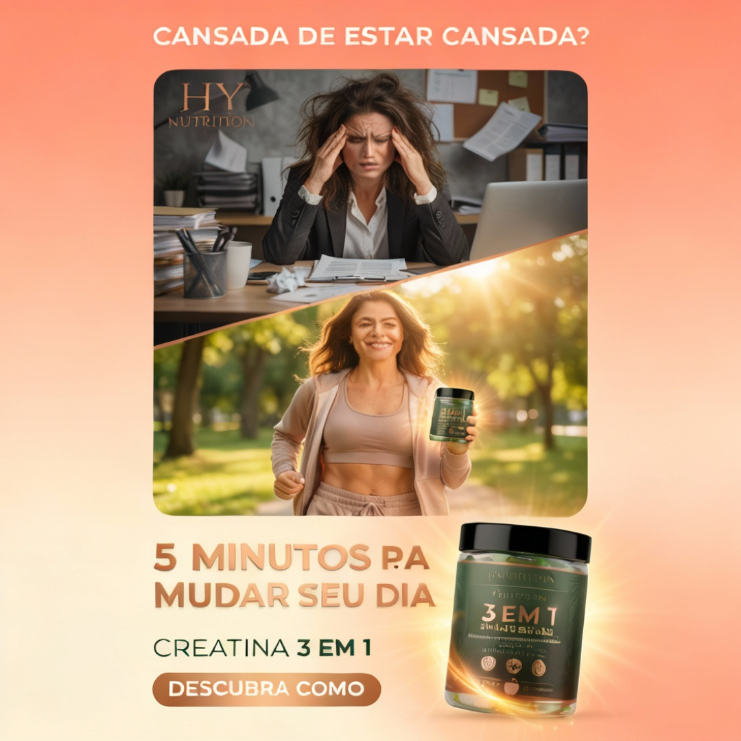 Creatina da Beleza – Creatina em 3 em 1 (Com Colágeno e Ácido Hialurônico)