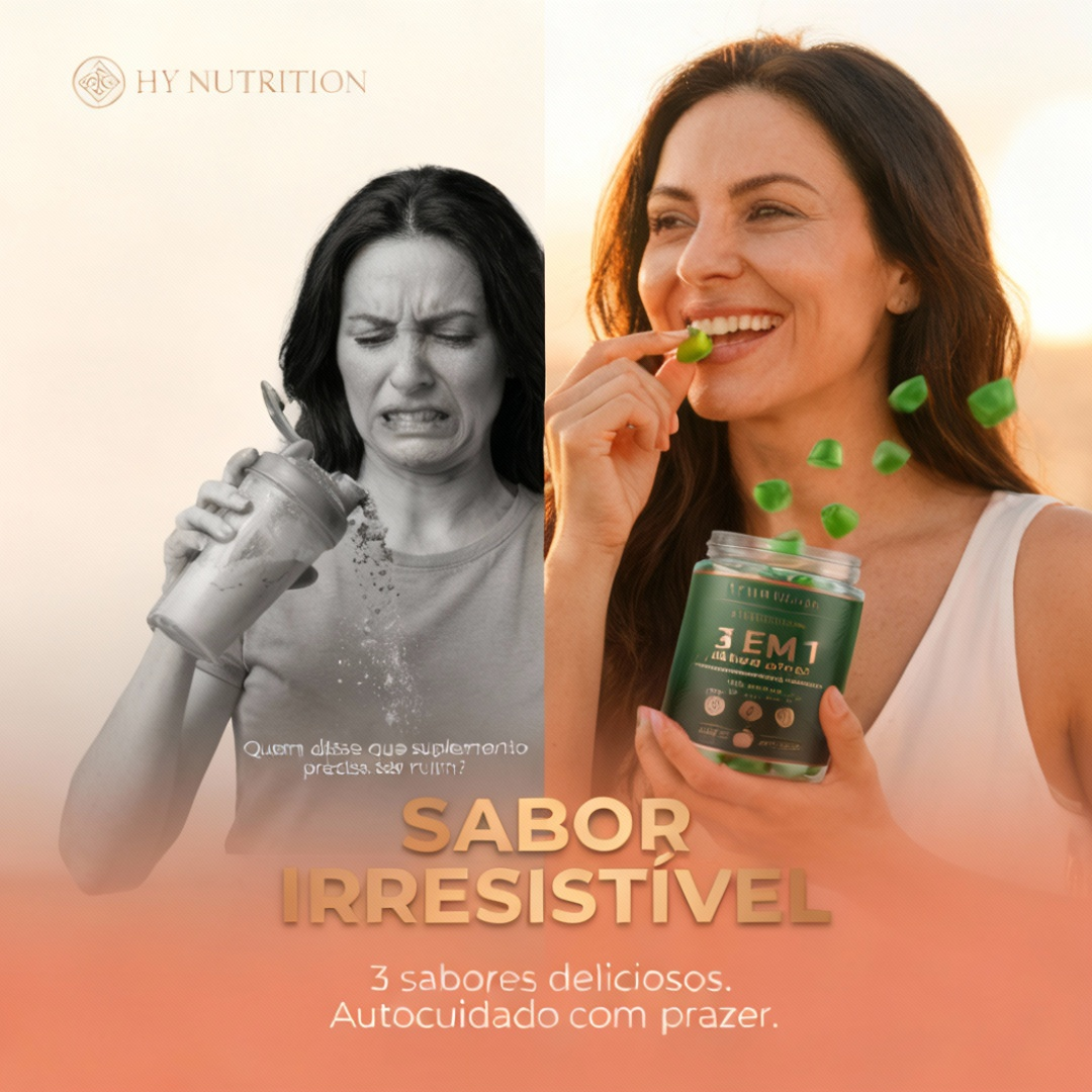 Creatina da Beleza – Creatina em 3 em 1 (Com Colágeno e Ácido Hialurônico)