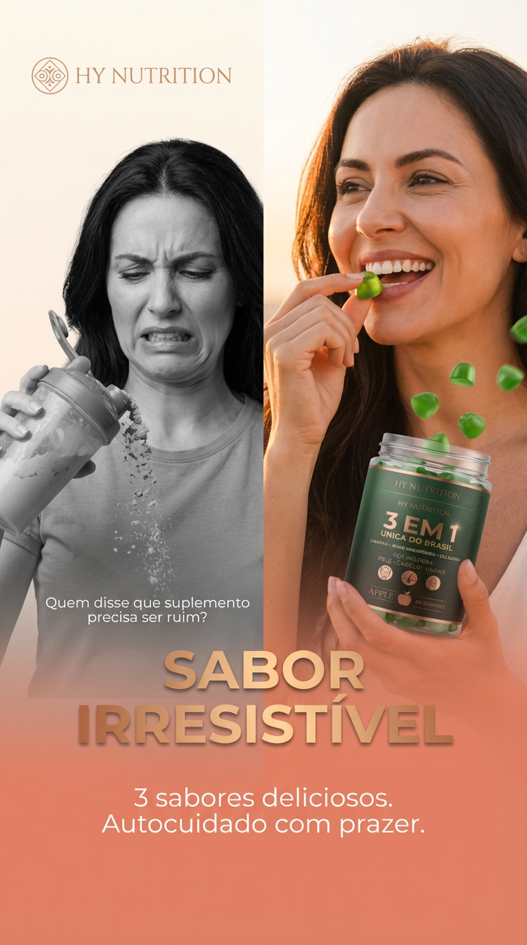 Beauty Creatine – Creatina em Gummies com Colágeno e Ácido Hialurônico para Mulheres 35+ Hy Nutrition